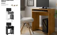 Mesa de Computador Pratica cor Freijó - Comprar Moveis em Casa