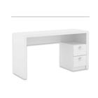 Mesa de Computador Solteiro ME4130 c/ 2 Gavetas Branco - Tecno Mobili