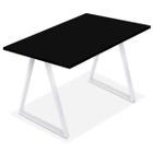 Mesa de Cozinha Jantar Escritório Home Office Mirage Tampo 120cm x 60cm - Branca Preta