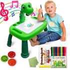 Mesa De Desenhar Criativa Projetora Educativa Infantil Dino - Dm Toys