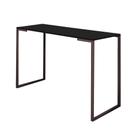 Mesa De Escritório Computador 90cm Stan Industrial Ferro Marrom MDF Preto - Ahz Móveis - AHAZZO MÓVEIS