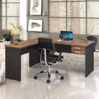 Mesa de Escritório em L 1,60x1,60M com 2 Gavetas Work30