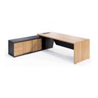 Mesa de escritório executiva credenza com armário lateral esquerda - euro dom - 74ax200/226lx90p