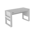 Mesa de Escritório Industrial ME4144 c/ 2 Gavetas e 1 c/ Chave Branco - Tecno Mobili