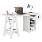 Mesa de Estudo Bali Branca Para Quarto/Escritório/Home Office