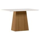 Mesa de Jantar 120 cm Barbara com Vidro Ype Off White New Ceval