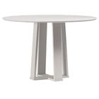 Mesa de Jantar 120 cm Isabela com Vidro Off White New Ceval