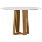 Mesa de Jantar 120 cm Isabela com Vidro Ype Off White New Ceval