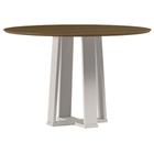 Mesa De Jantar 120 Cm Isabela Sem Vidro Off White Imbuia - New Ceval - NEW CEVAL MÓVEIS