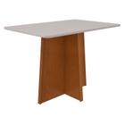 Mesa de Jantar 120x80cm Tampo Mdf/vidro Celebrare - Móveis Lopas