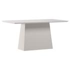 Mesa de Jantar 160 cm Barbara com Vidro Off White New Ceval