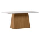 Mesa de Jantar 160 cm Barbara com Vidro Ype Off WhIte New Ceval