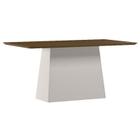 Mesa de Jantar 160 cm Barbara sem Vidro Off White Imbuia New Ceval