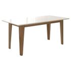 Mesa de Jantar 160cm Liz Carvalho Off White Poliman