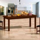 Mesa De Jantar 200cm Madeira Maciça Para 8 Lugares Castanho Shop JM