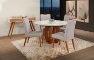 Mesa de jantar + 4 Cadeiras Itália tampo 120 cm Castanho