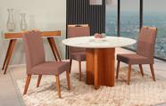 Mesa de jantar + 4 cadeiras Milão Tampo 120 cm Terracota