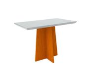 Mesa de Jantar 4 Lugares Anitta Canto Redondo Ype OffWhite MDF 120x80 - New Ceval