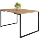 Mesa de Jantar 4 Lugares Retangular Rivera F01 Industrial Nature Fosco - Lyam Decor