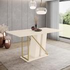 Mesa de Jantar 6 Lugares 1,6m Tampo MDF Canto Reto Andy Henn