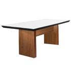 Mesa de Jantar 6 Lugares Preto Tampo Branco 1,8m - Kolonne - Decorium