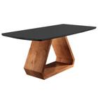 Mesa de Jantar 6 Lugares Tampo Preto 1,8m - Trekant - Decorium