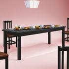 Mesa De Jantar 8 Lugares 200cm Com Pés Em Madeira Maciça Robusta Preto Safira Shop Jm