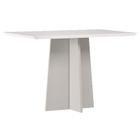 Mesa de Jantar Anitta 120x80 cm com Vidro Off White New Ceval