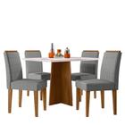 Mesa de Jantar Anitta 120x80 com 4 Cadeiras Ana - New Ceval