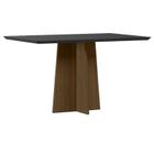 Mesa de Jantar Anitta 135X90 cm com Vidro Imbuia Preto New Ceval