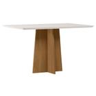 Mesa de Jantar Anitta 135X90 cm com Vidro Ype Off White New Ceval