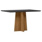 Mesa de Jantar Anitta 135X90 cm com Vidro Ype Preto New Ceval