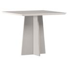 Mesa de Jantar Anitta 90X90 cm com Vidro Off White New Ceval