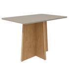 Mesa De Jantar Celebrare 120 Cm Amêndoa Clean Off White Tampo Com Vidro - Lopas - MÓVEIS LOPAS