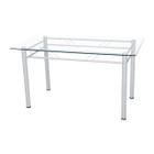 Mesa de Jantar Com Tampo De Vidro Retangular 107cm Palma Branco Artefamol