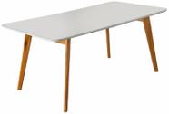 Mesa de Jantar com Vidro Madeira Maciça - Slim-1,60x0,90m - Móveis Mundial