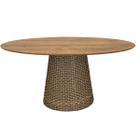 Mesa De Jantar Cone Oval 180x100 cm Tampo Antíqua Base Fibra Sintética