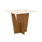 Mesa de Jantar Danielly 90 cm Tampo Reto Nature Off White Henn