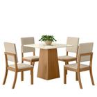 Mesa de Jantar Dora Tampo de MDF com 4 Cadeiras Milla - Móveis Henn