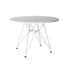 Mesa de Jantar Eames Redonda 110cm Up Home Branco - METALURGICA SHEKINAH