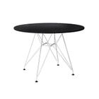 Mesa de Jantar Eames Redonda 110cm Up Home Preto - METALURGICA SHEKINAH