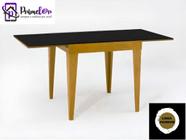 Mesa De Jantar Extensível 0.80 a 1.60 Com Vidro Pés Madeira Tock