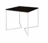 Mesa de Jantar Industrial Base De Ferro Branco em V Tampo 90x90 Preto