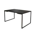 Mesa de Jantar Industrial Base Ferro Preto Tampo 137x90 Preto