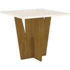 Mesa de Jantar Luana 90 cm para Até 4 Cadeiras Quadrada Nature/ Off White - Mercado dos Móveis