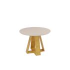 Mesa de Jantar Nápoles Redonda 1035X1035X30mm Tampo Vidro e MDF Sem Cadeiras - ÉdeCasaMóveis - EDECASAMOVEIS