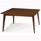 Mesa de Jantar Novita com Tampo 140cm Maxima Cacau/Marrom Escuro