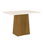 Mesa de Jantar Orus 120 cm Tampo Reto Nature Off White Henn