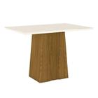 Mesa de Jantar Orus 120 cm Tampo Reto Nature Off White  Henn