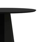 Mesa De Jantar Para 4 Lugares 1,20m Tampo Redondo Com Vidro Isis Preto New Ceval